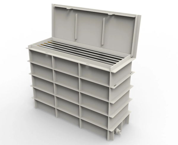 Диптанк для отмачивания краски, 6 рам, ТПФ 1100х670