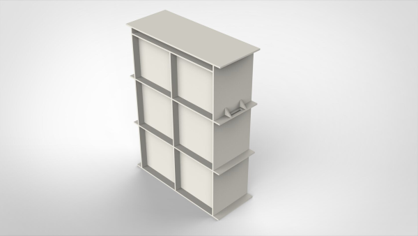 Диптанк для отмачивания краски, 3 рамы, ТПФ 840х560