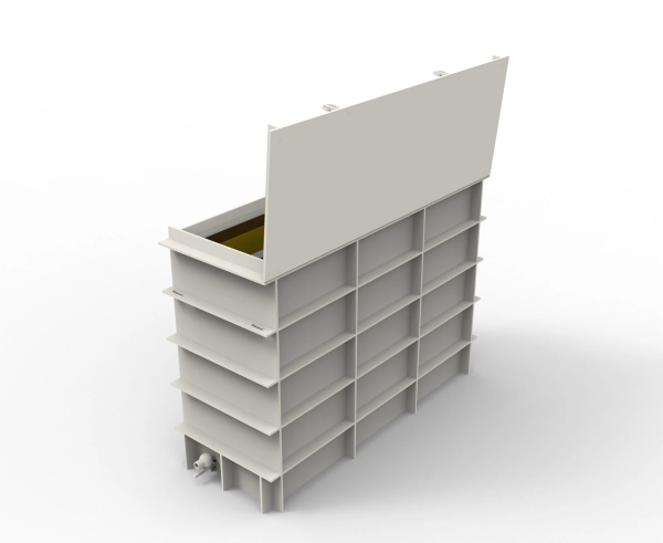 Диптанк для отмачивания краски, 6 рам, ТПФ 1100х670