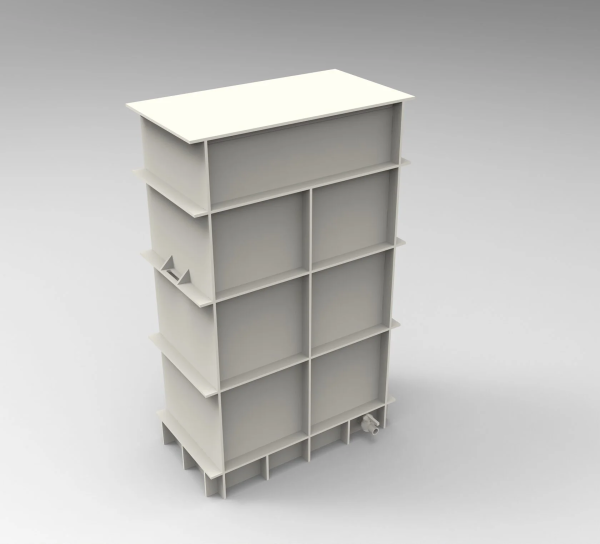 Диптанк для отмачивания краски, 5 рам, ТПФ 1000х600