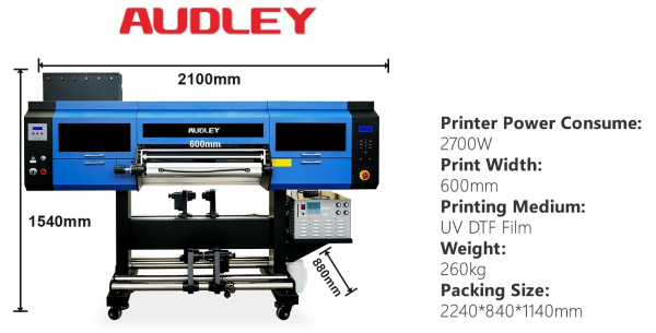UV DTF-принтер Audley Storm (ширина 60 см, 3 × i3200)